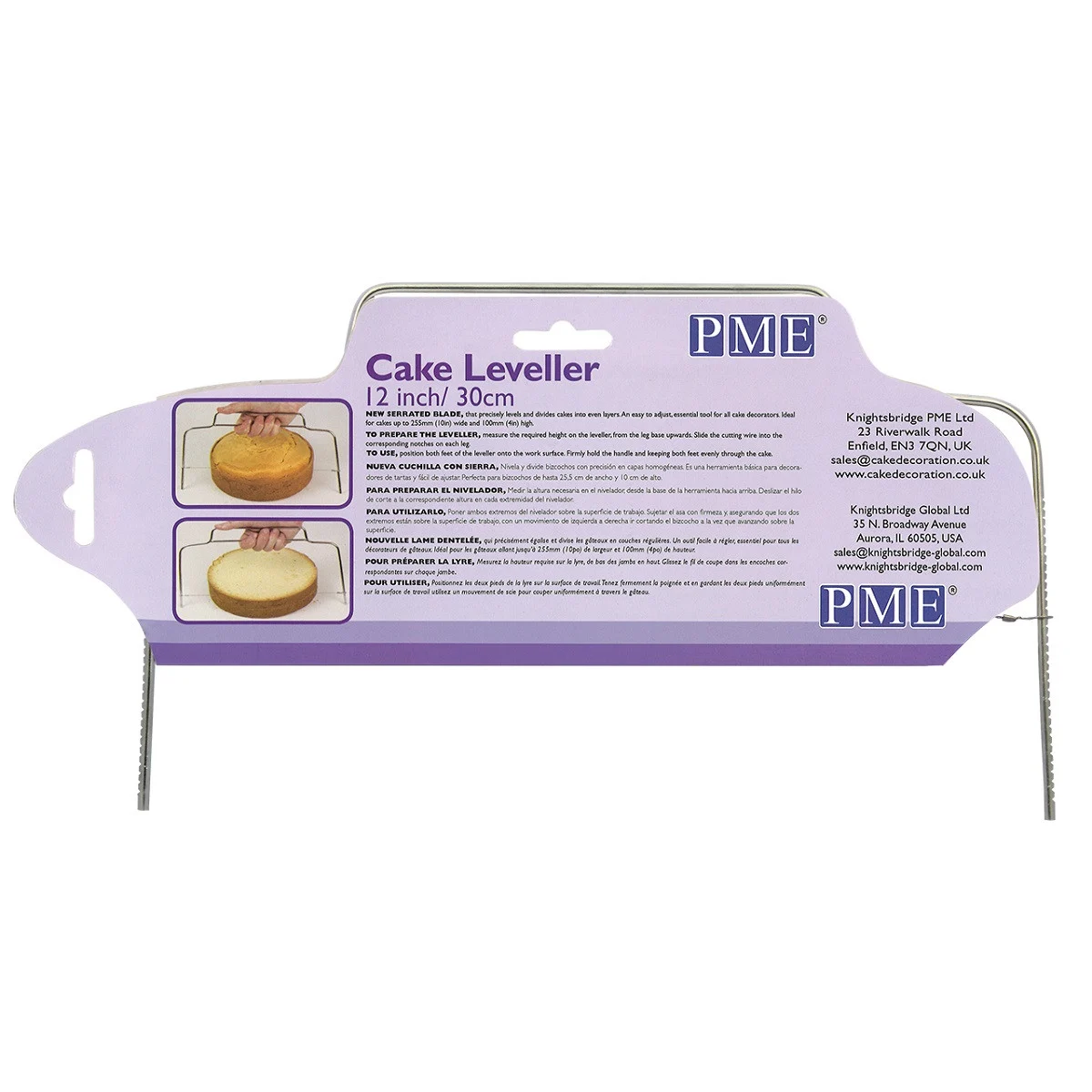 Taartzaag/ cake leveller PME - 30 cm