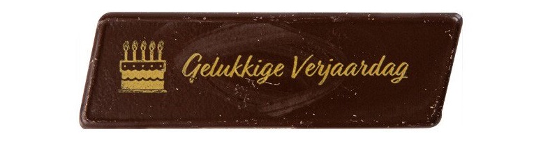 Assortiment felicitatie/verjaardag - 5,5x2,3cm - 6 stuks