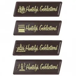 Assortiment felicitatie/verjaardag - 5,5x2,3cm - 6 stuks