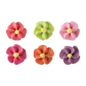 Gekleurde suikerbloem 2cm - 30 stuks