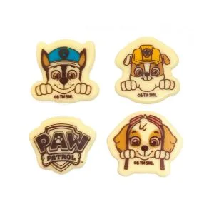 Paw Patrol ass. witte chocolade - 30x32mm - 8 stuks