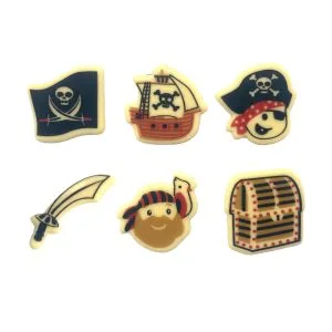 Piratenset - chocolade - 6 stuks