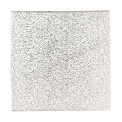 cakeboard vierkant - zilver - 25cmx25cm - 3mm