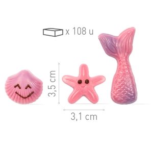 chocolade ass. zeemeermin - 6 stuks