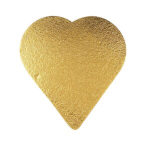 Onderlegger hart - goud - 18cm