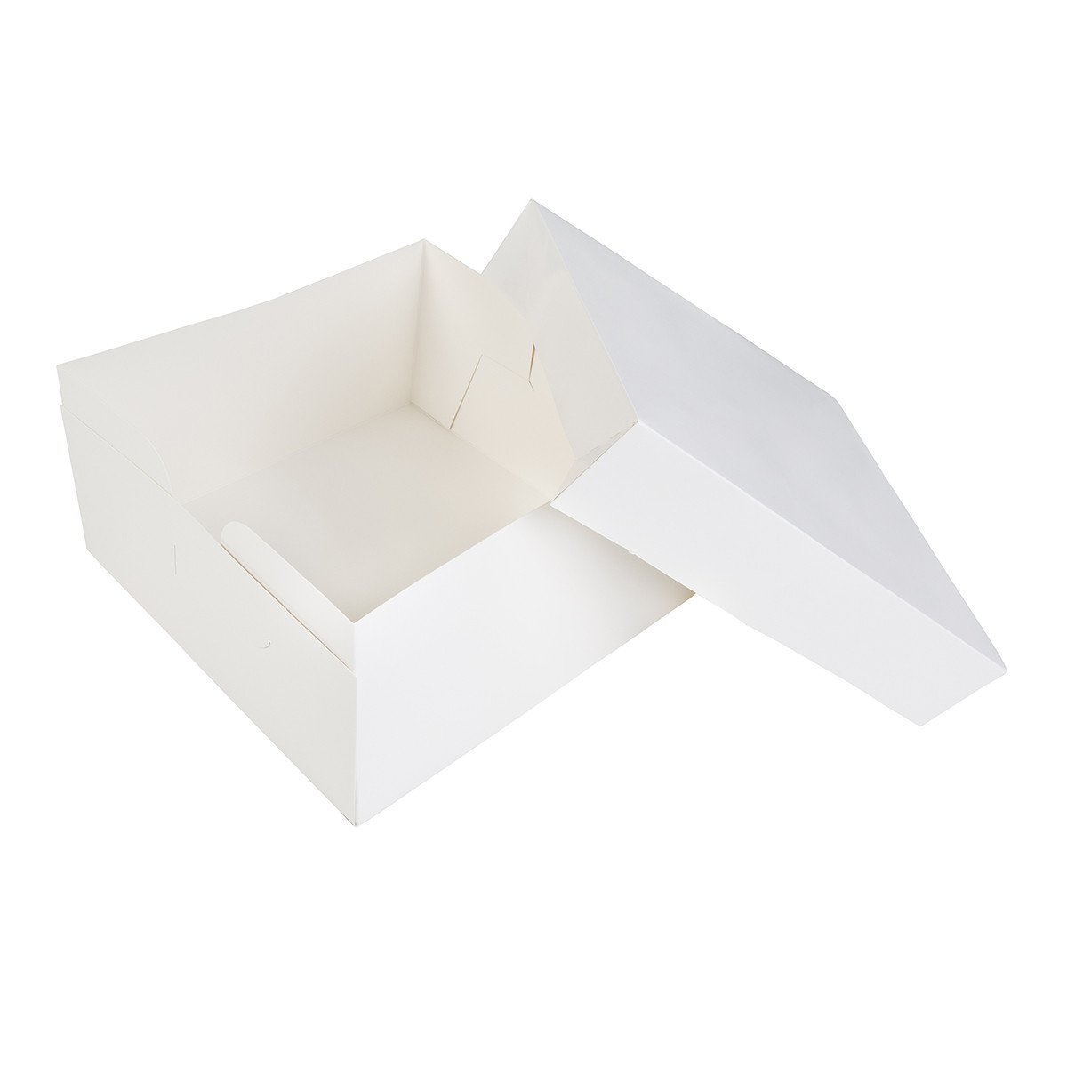 Taartdoos bodem + deksel wit - 30x30x15cm