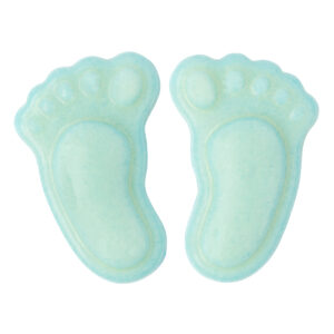Babyvoetjes blauw - 2,5cm - 12 stuks