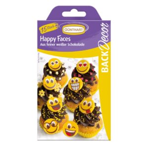 Chocoladedecoratie - smileys - 15st
