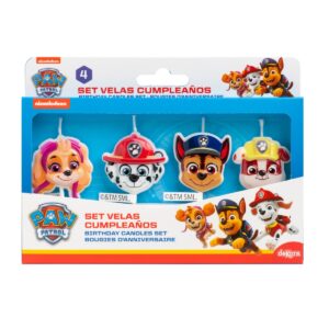 Paw patrol verjaardagskaarsjes - 4 stuks