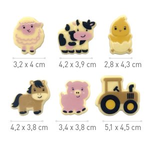 chocolade ass. boerderijdieren - 6 stuks