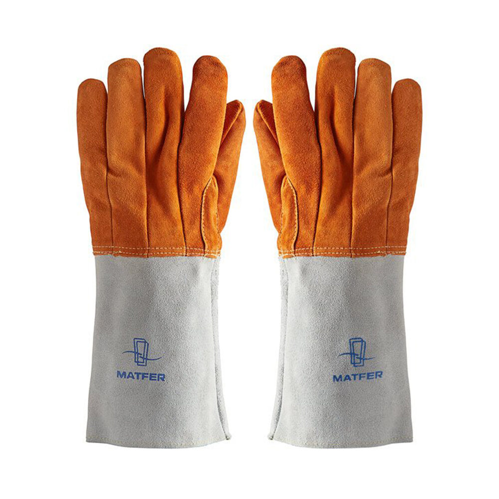 MF ovenwant met vingers leder - 30cm - 1 paar