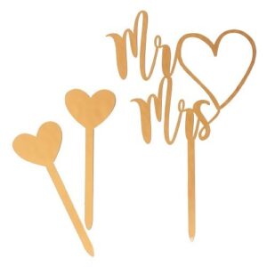 Dekora cake topper - mr mrs hart goud