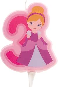 Taartkaarsje prinses Nº3-7CM.