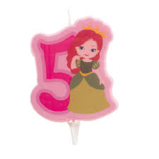 Taartkaarsje prinses Nº5-7CM.