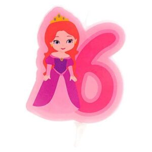 Taartkaarsje prinses Nº6-7CM.