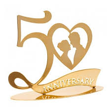 Dekora topper jubileum 50 jaar - 16cm