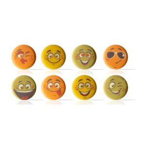 Rondje smiley ass. - 3cm - 8st