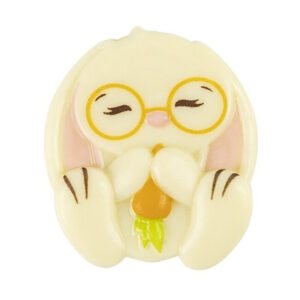 chocolade konijn met bril - 3,6x4,1cm - 5st