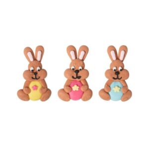 konijn met ei - 2,5x4cm - 6st
