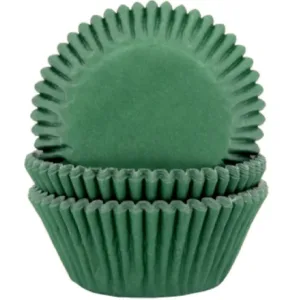 HoM cupcakevorm donker groen - 50X33mm - 50 stuks
