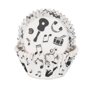 HoM cupcakevorm muziek - 50X33mm - 48 stuks