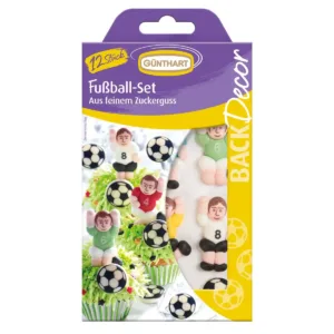 Suikerdecoratie - voetbalset - 12st