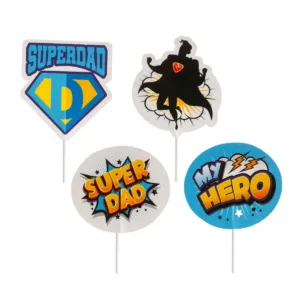 Dekora Cake topper - super dad - 8st