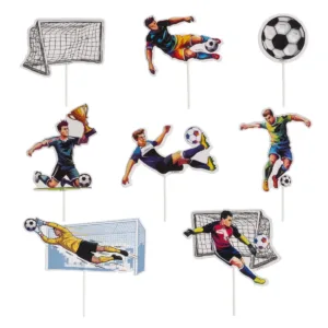 Dekora cake topper - voetbal - 16st