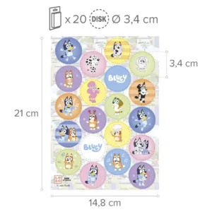 Dekora cakedisc - Bluey - 20 stuks - 3.4 cm