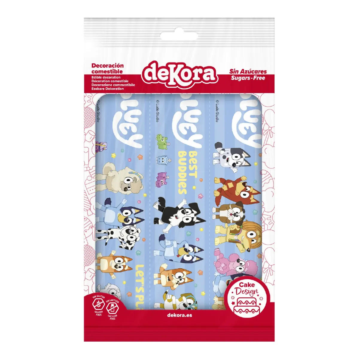 Dekora cakedisc - Bluey - 3 X 14.8cm x 21 cm.