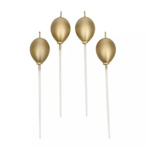 Party candles - gouden ballon - 4 stuks