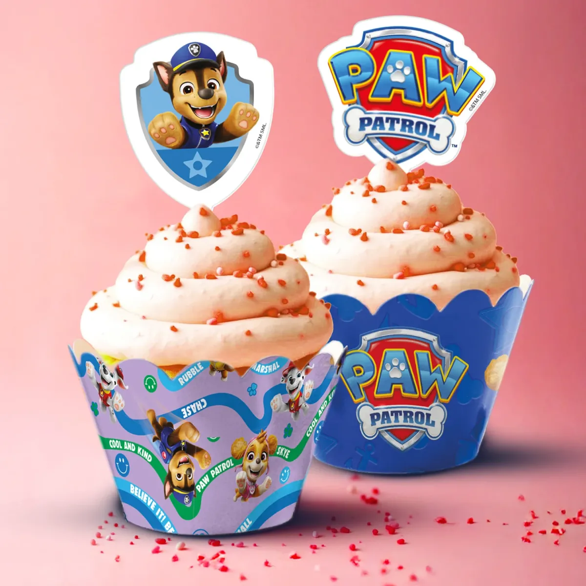 Paw patrol cupcake decoreerset - 12st