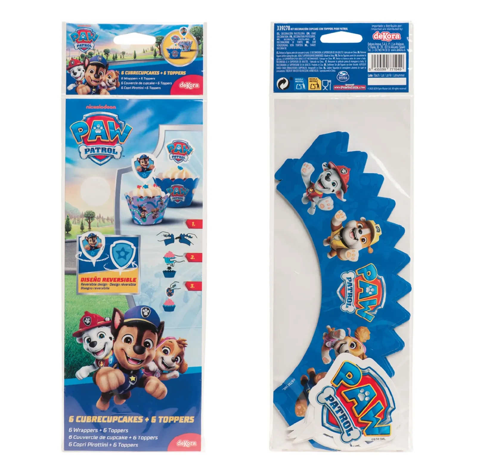 Paw patrol cupcake decoreerset - 12st