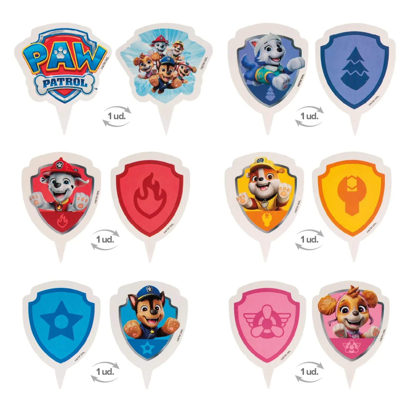 Paw patrol cupcake decoreerset - 12st