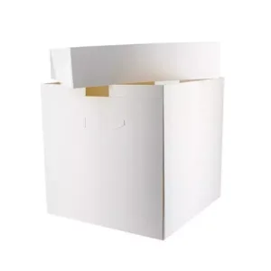 hoge taartdoos - 25x25x25cm - deksel+bodem