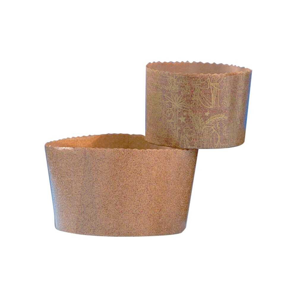 Bakvorm panettone papier Ø13,4- 14,1 x H9,5 cm - 5 stuks