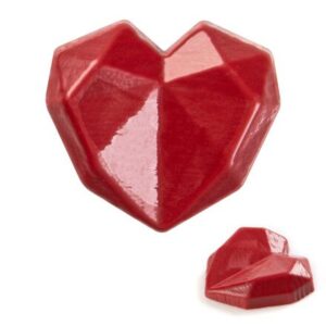 Chocolade rood hartje - 3D - 10 stuks