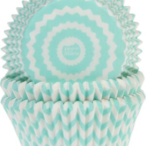 HoM cupcakevorm Chevron Mint - 50X33mm - 50 stuks