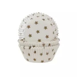 HoM cupcakevorm gouden sterren 50X33mm - 50 stuks