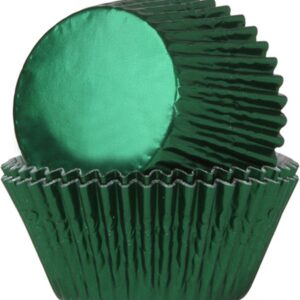 HoM cupcakevorm groen foil - 50X33mm - 24 stuks