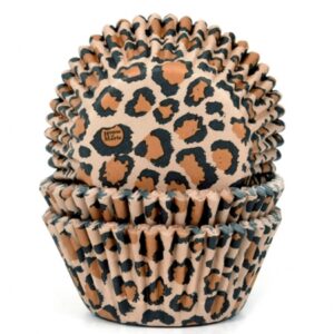 HoM cupcakevorm luipaard - 50X33mm - 50 stuks