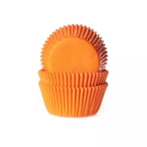 HoM cupcakevorm oranje - 50x33mm - 48 stuks