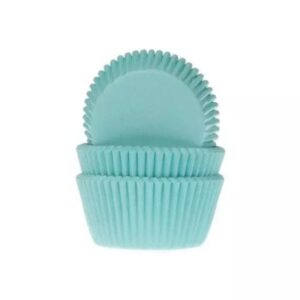 HoM cupcakevorm turquoise - 50X33mm - 50 stuks
