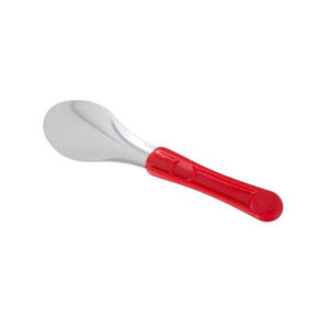 Ijsspatel inox - rood - 25cm