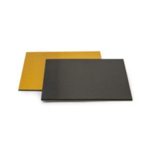 Taart onderlegger goud/zwart - 14x14cm