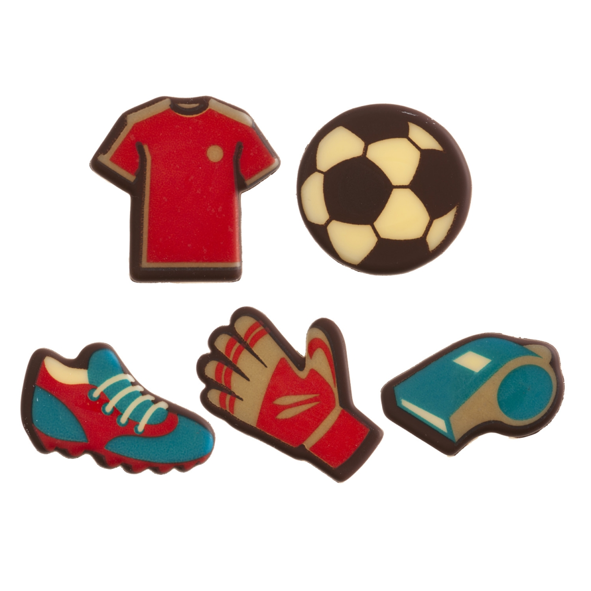 chocolade ass. voetbal - 5 stuks