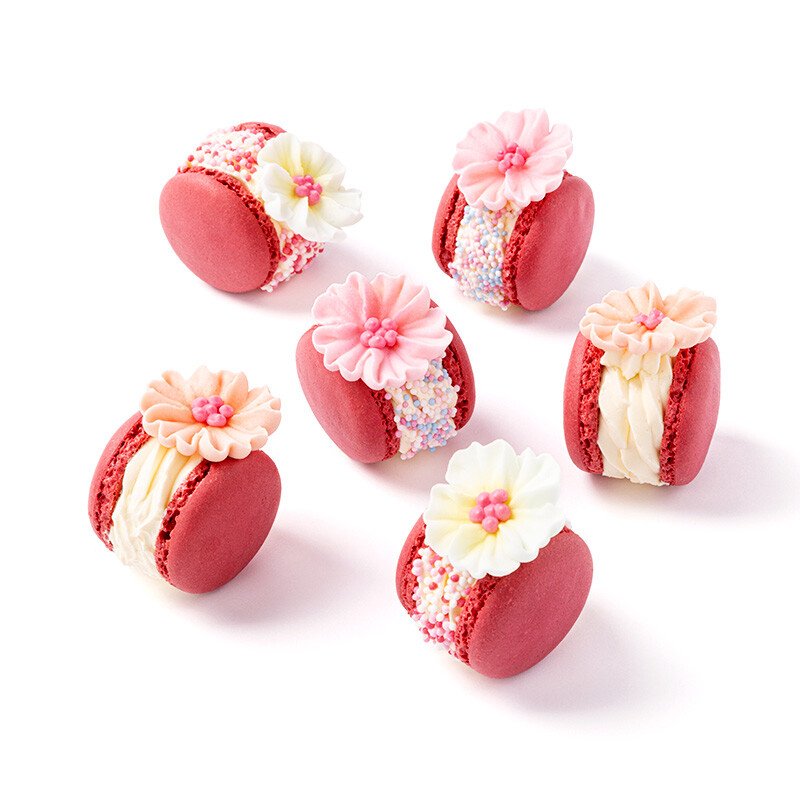 Nonpareil strooisel - roos/wit/fuschia - 100g