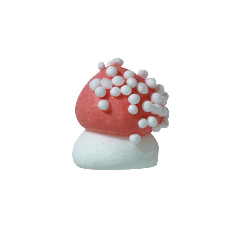 Paddenstoel - rood/wit - 1.8 cm - 10 stuks