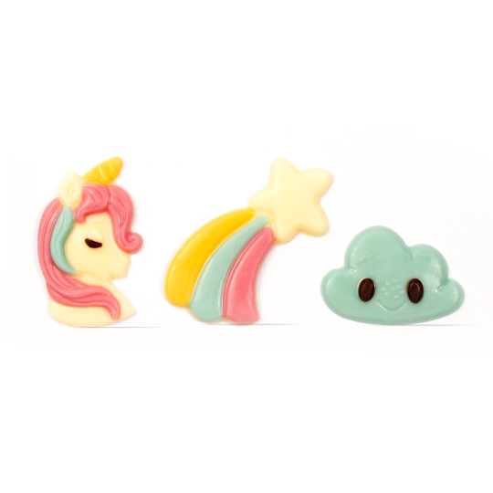 Chocolade unicorn ass. - 6st
