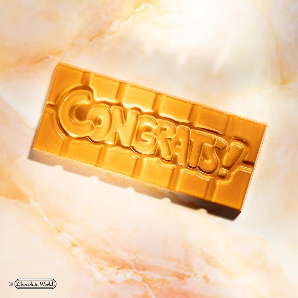 Chocoladevorm tablet Congrats